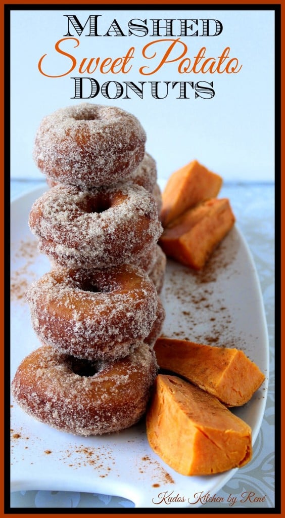 Mashed Sweet Potato Donuts are crispy on the outside, and soft and pillowy on the inside. Not to mention they're completely coated with an irresistible cinnamon and sugar mixture which is sure to have you doing the happy donut dance! - kudoskitchenbyrenee.com