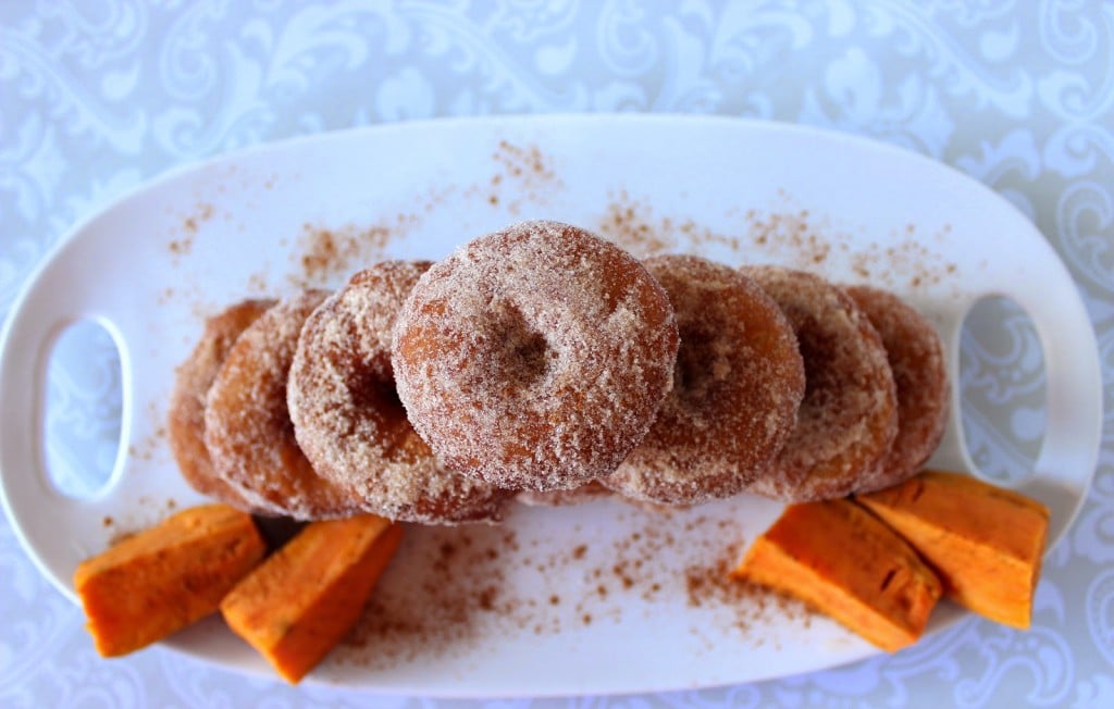 Mashed Sweet Potato Donuts with Cinnamon & Sugar - kudoskitchenbyrenee.com