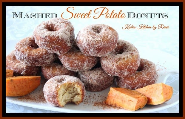 Mashed Sweet Potato Donuts with Cinnamon & Sugar - kudoskitchenbyrenee.com