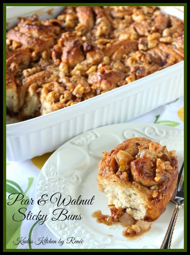 Pear and Walnut Sticky Buns has oatmeal in the dough.