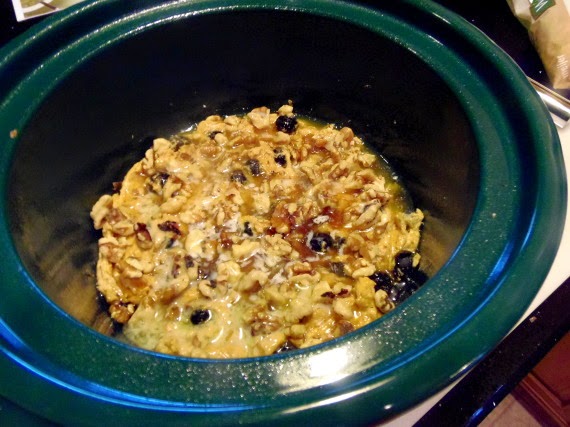 Slow-Cooker Pumpkin and Blueberry Cake is perfect for autumn entertaining.