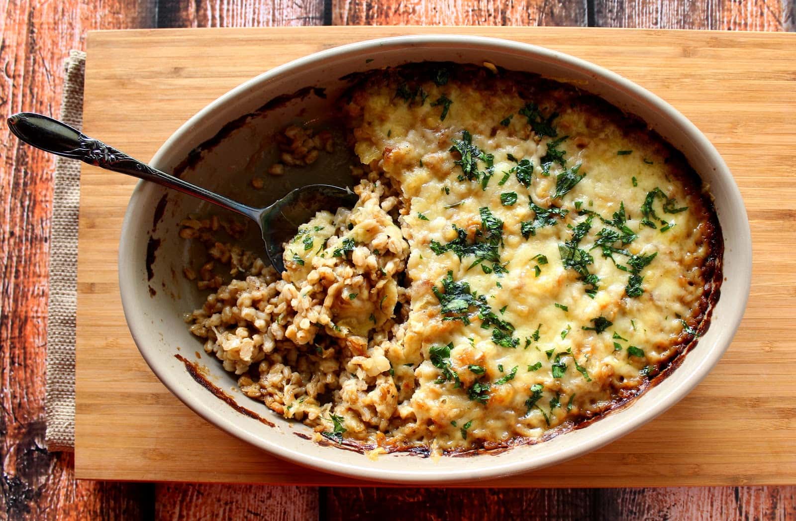 Farro and Onion Casserole Recipe Kudos Kitchen by Renee