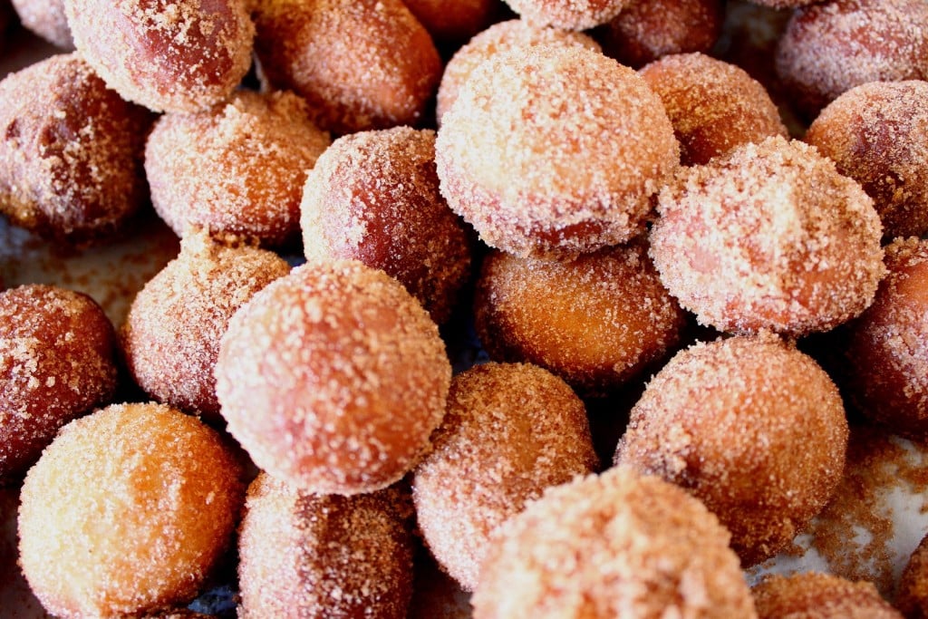 Apple Cider Doughnut Holes are are a seasonal treat that you never outgrow. These soft and pillowy yeasty donuts are dressed to perfection with an irresistible cinnamon sugar topping.