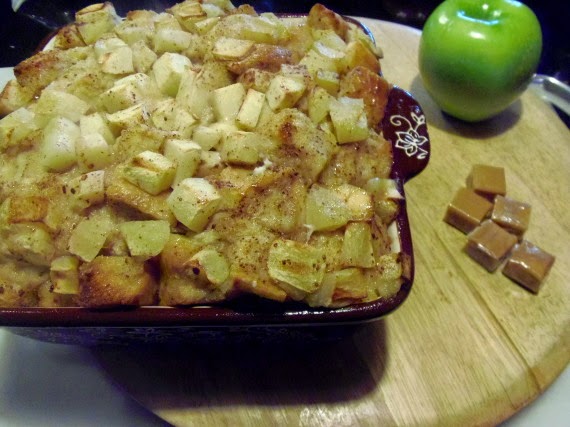 Caramel Apple Bread Pudding via Kudos Kitchen by Renee