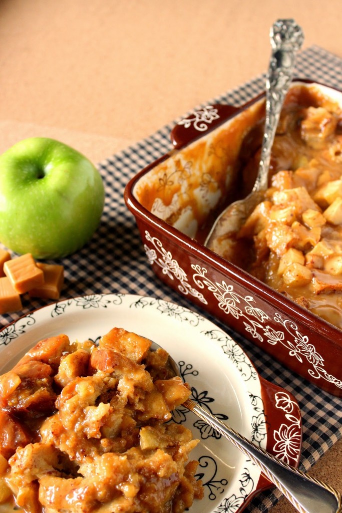 Caramel Apple Bread Pudding via Kudos Kitchen by Renee