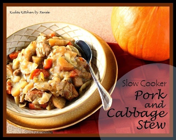 Slow Cooker Pork and Cabbage Stew for #SundaySupper
