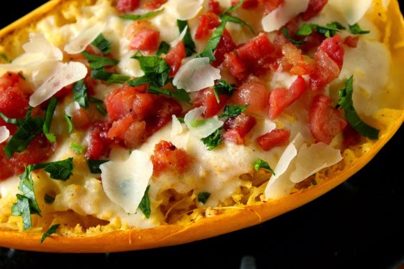 Spaghetti Squash with Alfredo Sauce Recipe