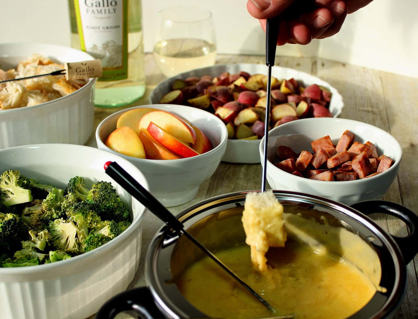 Swiss Cheese Fondue Recipe Kudos Kitchen by Renee
