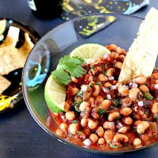 Serve this Black Eyed Pea Salsa on New Year's day and your year ahead will be filled with good luck, good health, and great taste! - kudoskitchenbyrenee.com