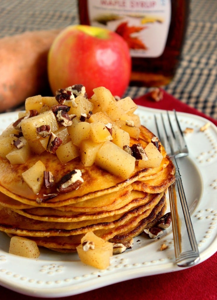 Sweet Potato Pancakes with Apples and Pecans Recipe