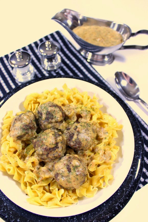 Fat free evaporated milk is the key to making these Low Fat Swedish Meatballs. They're so good, you'll never miss the heavy cream.