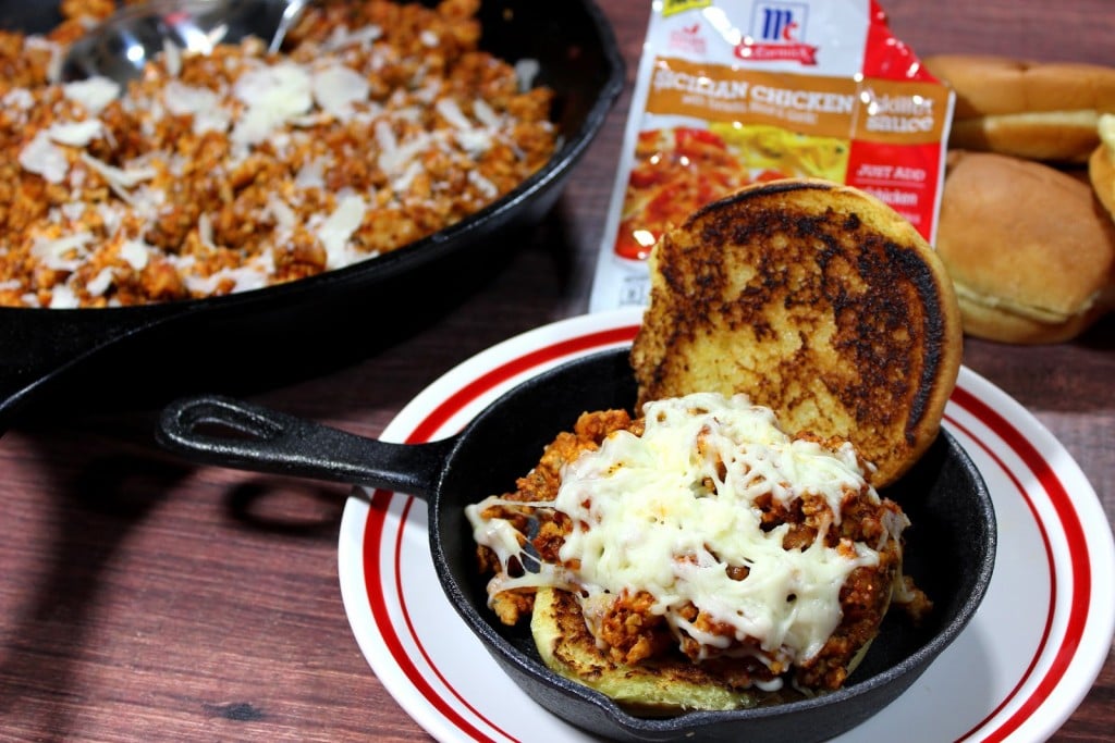 Sloppy Skillet Chicken Parmesan Sloppy Skillet Chicken Parmesan has all of the flavor you love of traditional chicken Parmesan, but with none of the fuss. And it's ready in a fraction of the time.