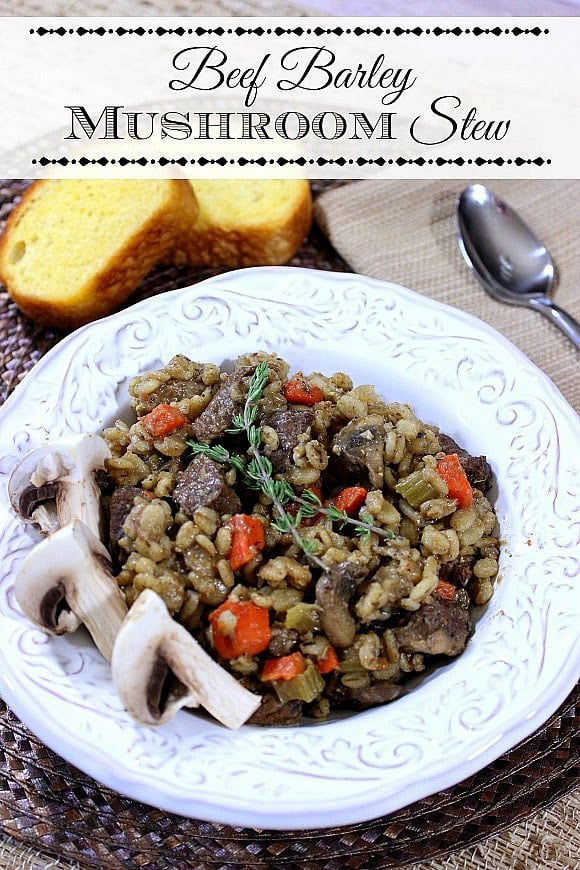 Beef barley mushroom stew recipe is as good tasting as it is good for you - Kudos Kitchen by Renee