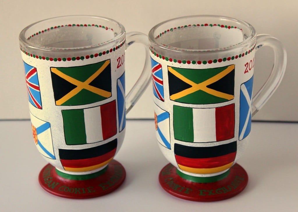 Flags of the World hand painted coffee mug. - kudoskitchenbyrenee.com