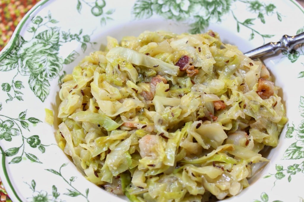 Creamed Cabbage with Bacon and Caraway Recipe - Kudos Kitchen by Renee