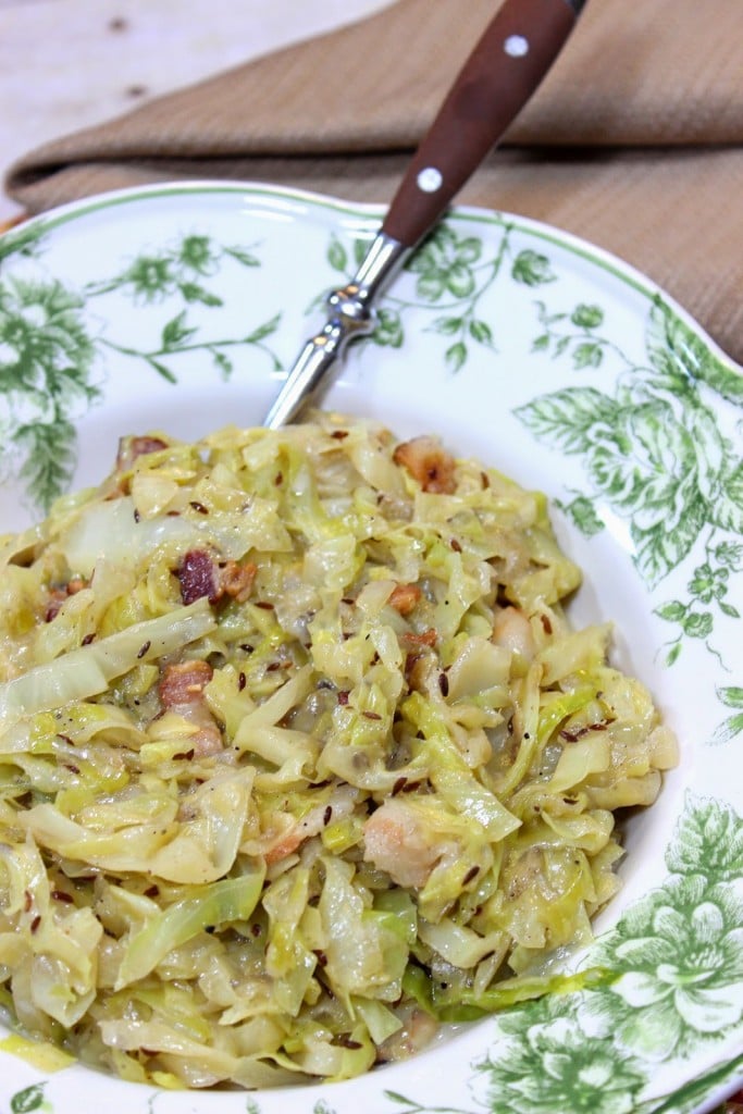 Creamed Cabbage with Bacon and Caraway Recipe - Kudos Kitchen by Renee