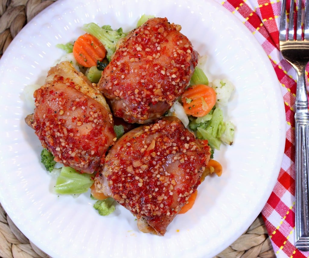 Sticky Spicy Maple Syrup Chicken Recipe / Kudos Kitchen by Renee