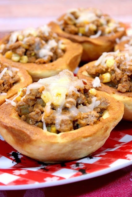 BBQ Turkey In Corn Muffin Bowls