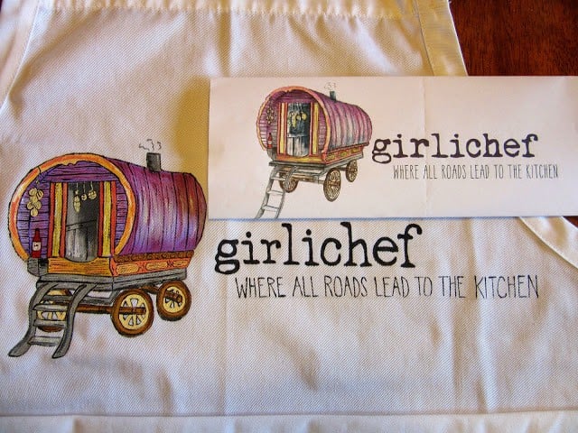 Food Blogger Custom Painted Apron - Kudos Kitchen, Paints Hand Painted Food Blogger Apron
