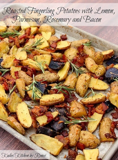 Bacon Roasted Fingerling Potatoes with Herbs