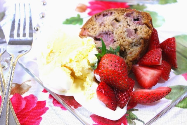 Strawberry Rhubarb Bundt Cake - Kudos Kitchen by Renee Old Fashioned Strawberry Rhubarb Bundt Cake
