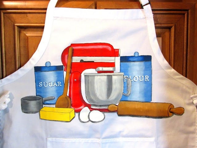 Stand Mixer Painted Apron - www.etsy.com/shop/kudoskitchenpaints Stand Mixer Painted Apron