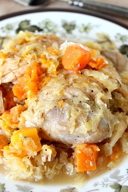 Sauerkraut Chicken Thighs Butternut Squash