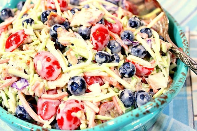 Broccoli Blueberry Slaw with Bacon