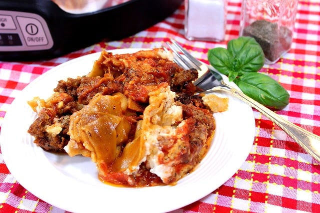 Slow Cooker Meatball Lasagna and Whole Grain Crock Pot Sausage Lasagna - kudoskitchenbyrenee.com