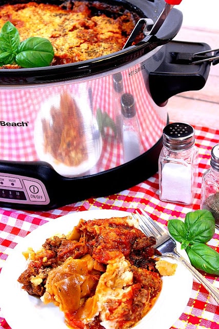 Whole Grain Crock Pot Sausage Lasagna is a healthier version of the labor intensive traditional lasagna, but takes only a fraction of the time to make and has all the robust Italian flavor you love. - Kudos Kitchen by Renee Whole Grain Crock Pot Sausage Lasagna