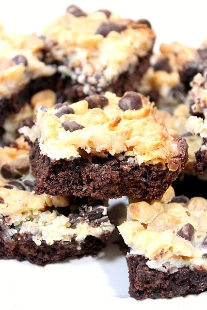 Magic Coconut Brownie Bars with Macadamia Nuts - kudoskitchenbyrenee.com
