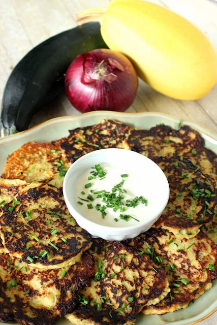 Spaghetti Squash and Zucchini Pancakes