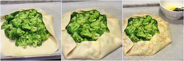 A photo tutorial of how to make Roasted Broccoli Crostata.
