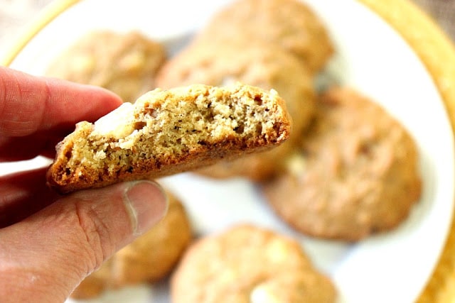 White Chocolate Banana Walnut Cookies