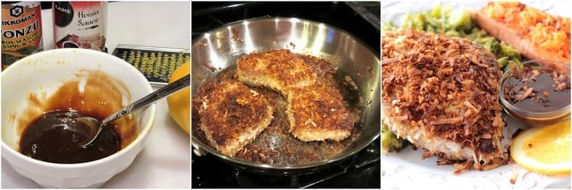 Photo tutorial for how to make Coconut Crusted Tuna Steaks.