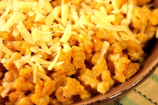 Pumpkin Spaetzle with Gruyere Cheese