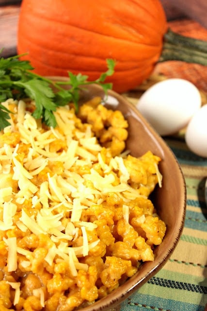 Pumpkin Spaetzle with Gruyere Cheese