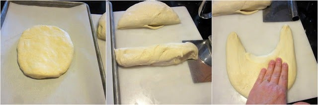 How to make Buttermilk Honey Shaped Santa Bread full photo tutorial. - kudoskitchenbyrenee.com
