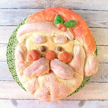 Buttermilk Honey Shaped Santa Bread - kudoskitchenbyrenee.com