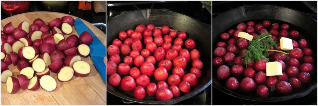 Braised Red Potatoes Collage