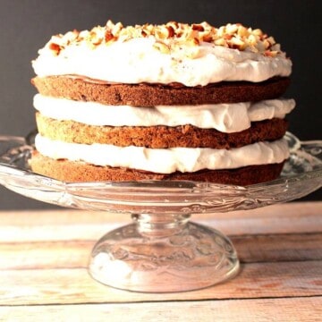 Chocolate Hazelnut Cake with Whipped Cream