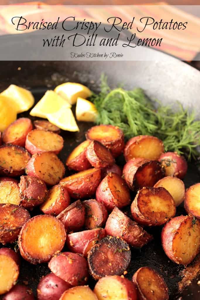 Red Potatoes Braised in a Skillet