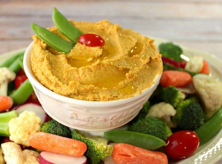 Roasted Chickpea and Carrot Hummus