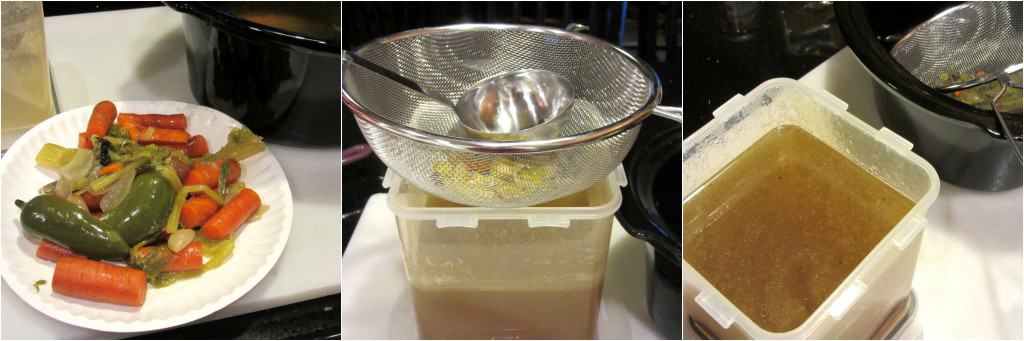 Making bone broth at home.