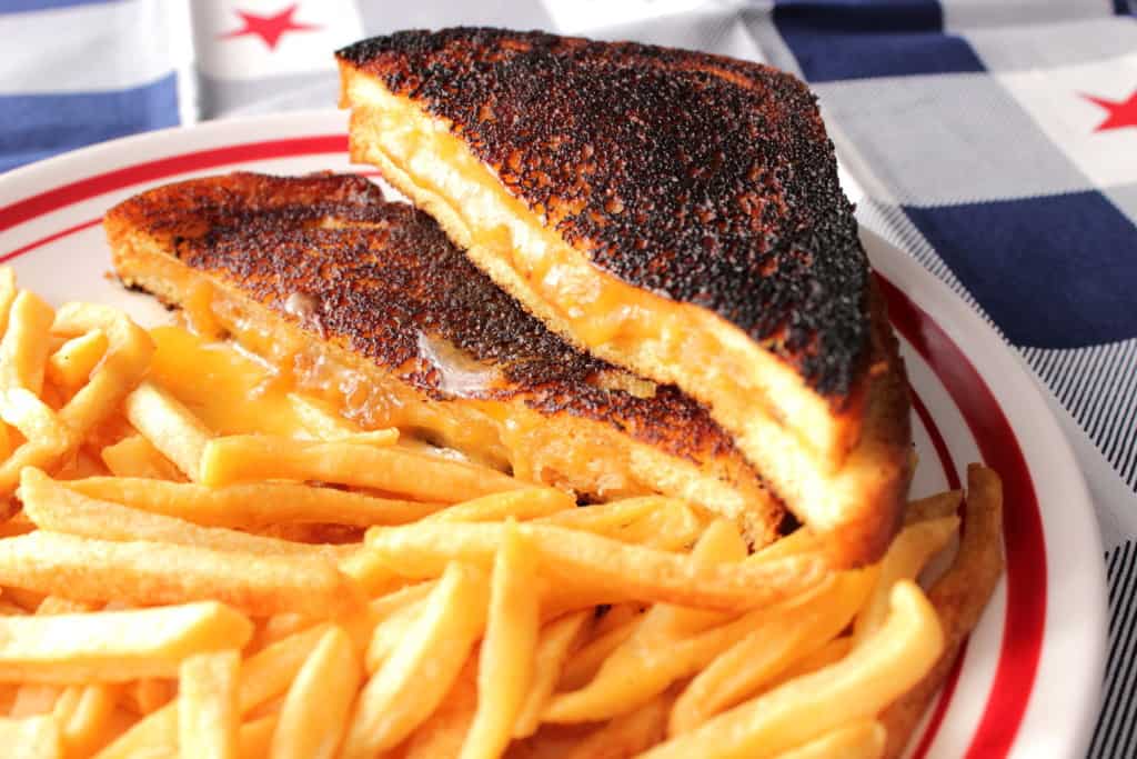 Cheddar and Brie Grilled Cheese