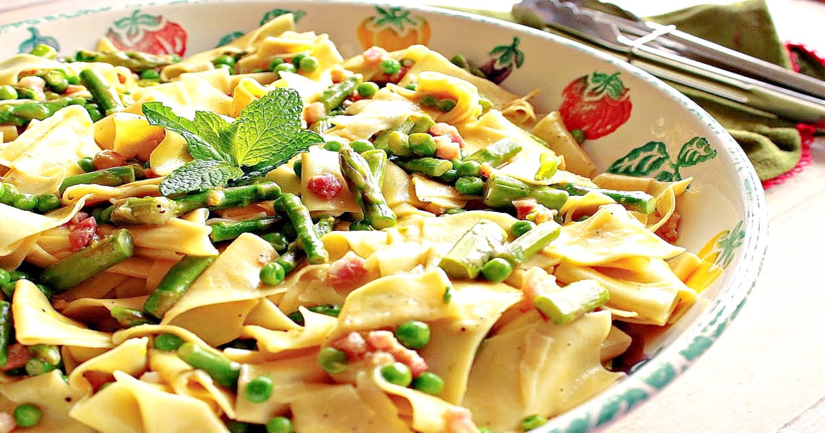 Pappardelle with Spring Vegetables Kudos Kitchen by Renee