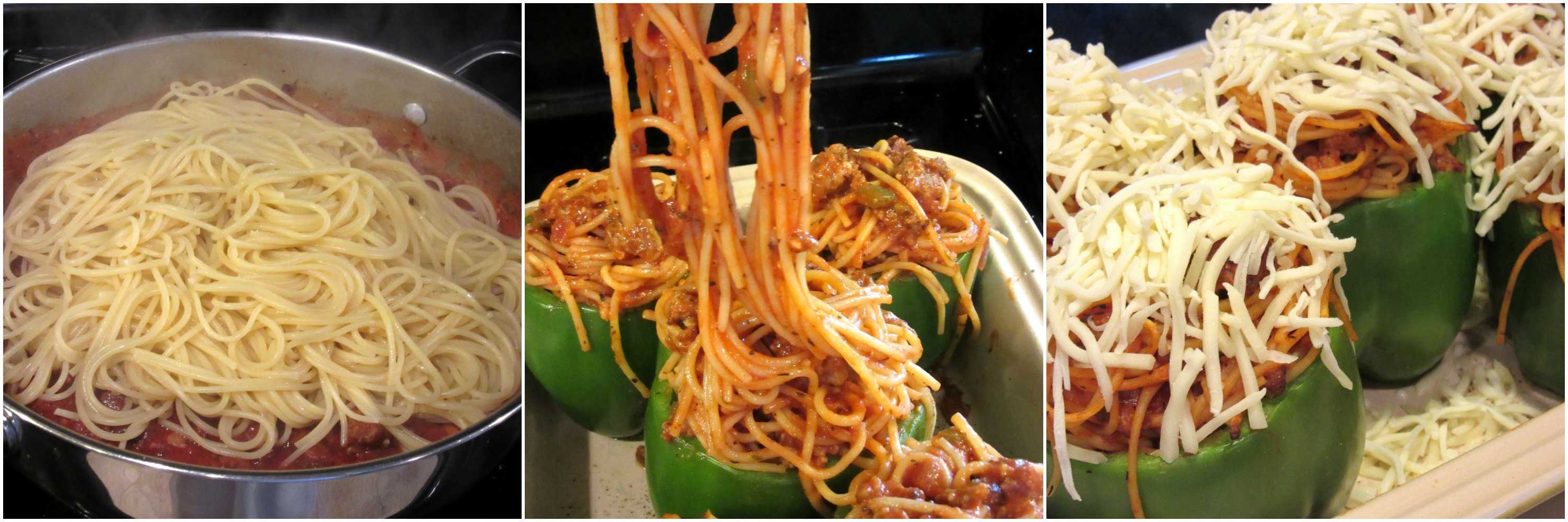 Spaghetti Stuffed Bell Peppers Kudos Kitchen by Renee
