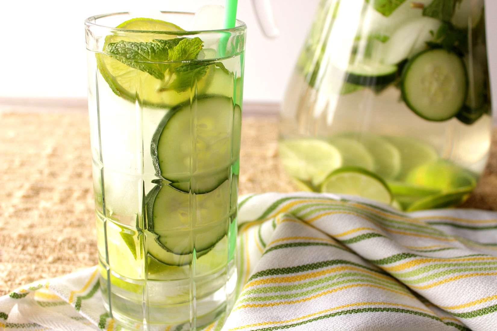 Refreshing and Easy Cucumber Lime Fitness Water Does a Body Good