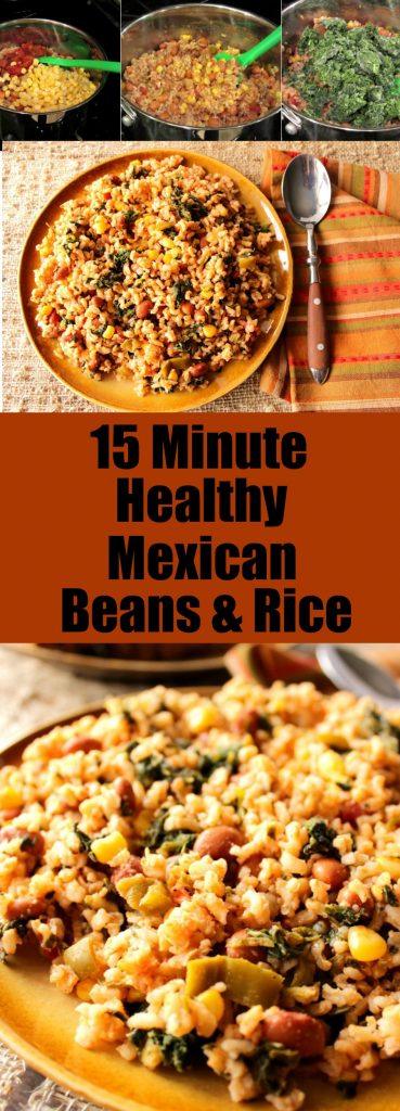 Healthy Delicious 15 Minute Mexican Beans & Rice