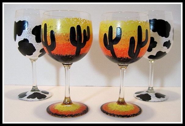 Cactus wine glasses